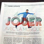 Article sur le lancement du nouvel album PUNKT de Pierre Lapointe, La Presse. Photo : Anne Gauthier