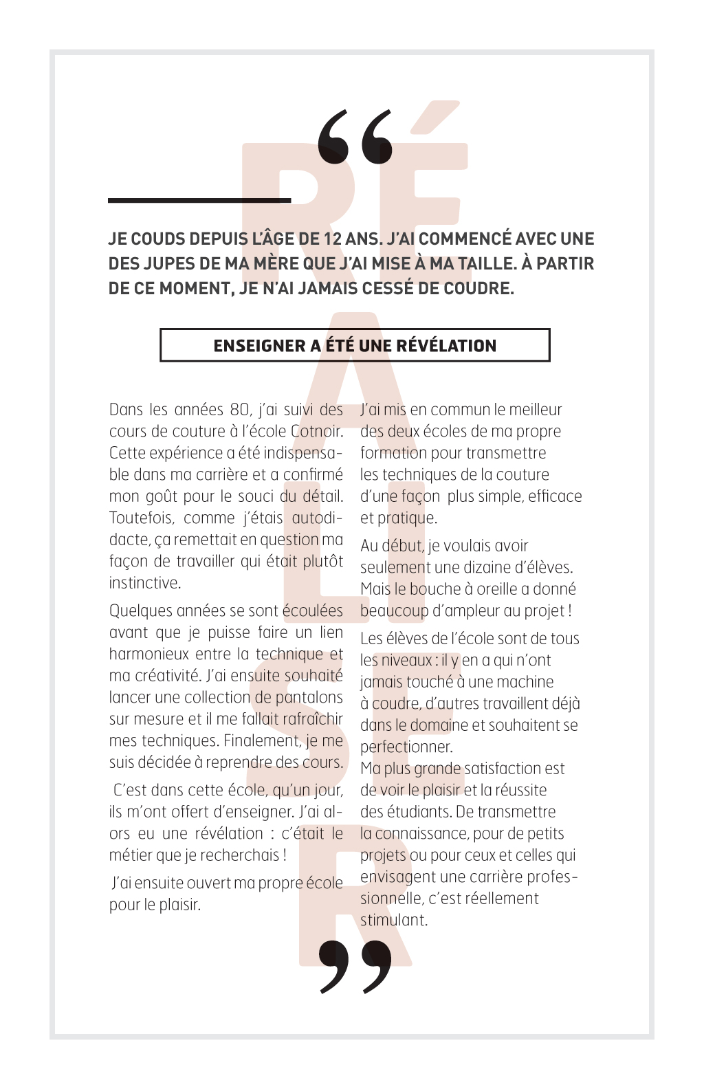 Reportage sur les métiers de la couture à Montréal :: Le fil d'Ariane # 3 :: Pauline Cossette, École de coupe et couture